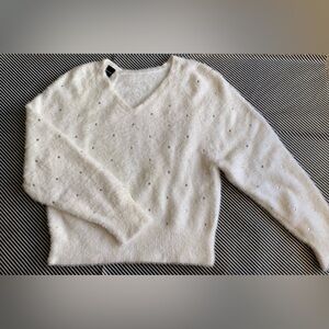 Express Reversible Embellished Sweater
